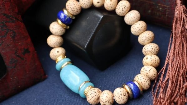 台湾大龍コレクション｜3A+スタームーンボディシード10x8mmアップルラウンド｜ベイクドカラーアクアマリンスペーサービーズ