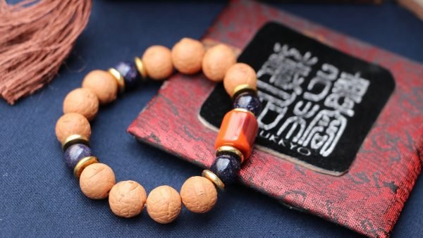 台灣德榕藏品｜尼泊爾正統鳳眼菩提手珠12mm｜火焰紋南紅瑪瑙