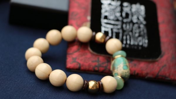 台灣德榕藏品｜精工新籽六道木手串12mm圓珠｜帝皇石隔珠