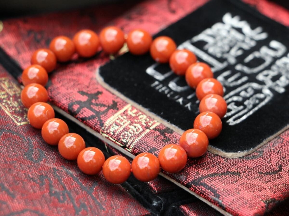 台灣德榕藏品｜精品滿色滿肉南紅瑪瑙手珠8mm｜柿子紅 | TIBUKKYO德榕藏品