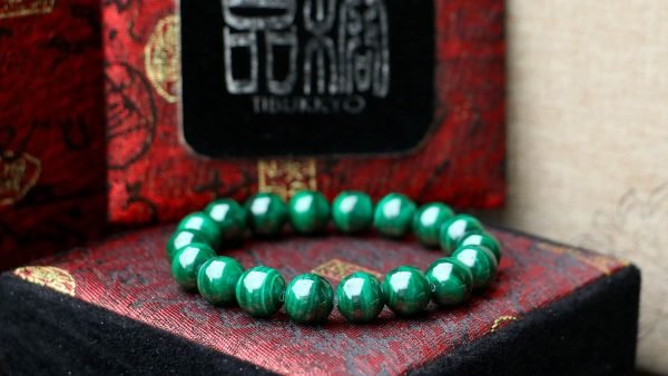 台灣德榕藏品｜原礦無染色孔雀石10mm圓珠｜手珠型