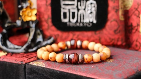 台灣德榕藏品｜太行崖柏8mm圓珠｜紅虎眼