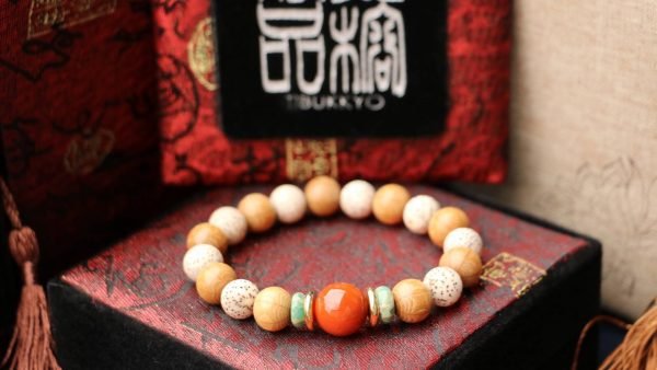 台灣德榕藏品｜4A+星月菩提手珠10mm圓珠｜精品六道木｜精品柿子紅南紅瑪瑙