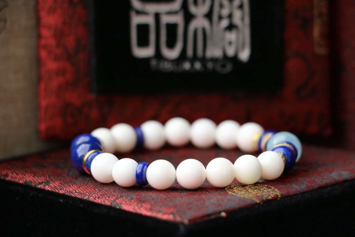 Taiwan Derong Collection｜Semi-Jade Tridacna Hand Beads 8mm Round Beads｜Raw ore non-dyed lapis lazuli