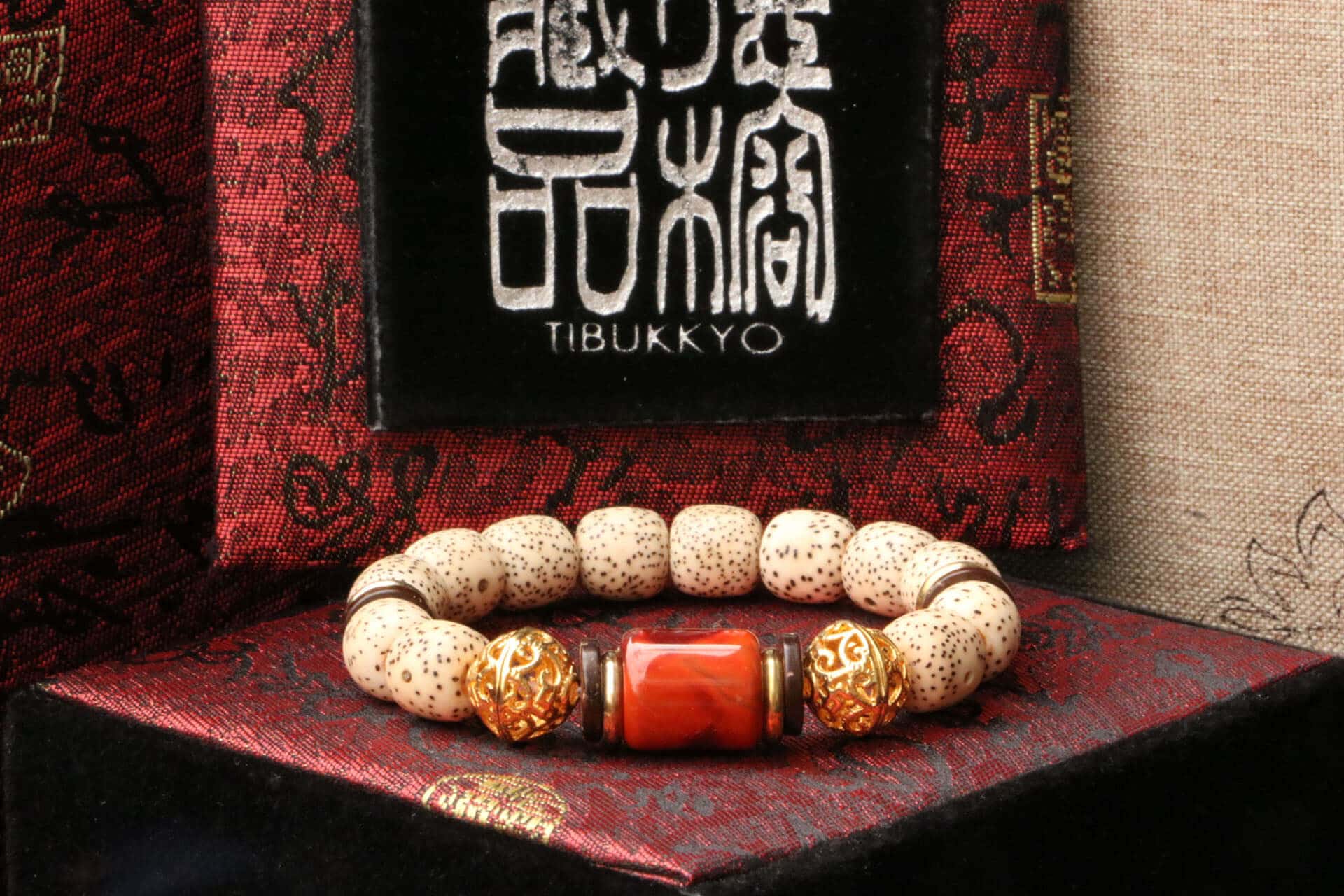 Taiwan Derong Collection｜A++ Xingyue Bodhi Hand Beads 10x10mm Drum Beads｜South Red Agate Barrel Beads with Flame Pattern