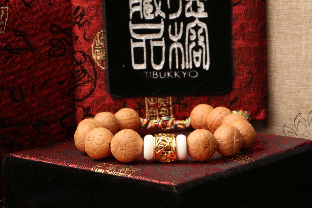 Taiwan Derong Collection｜Nepal orthodox phoenix-eyed Bodhi hand beads 14mm｜Brass six-character proverb beads｜Telescopic knot