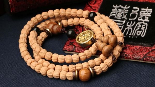 台灣德榕藏品｜西藏熱振柏香籽5x7mm矮樁型｜黃銅十字金剛杵牌