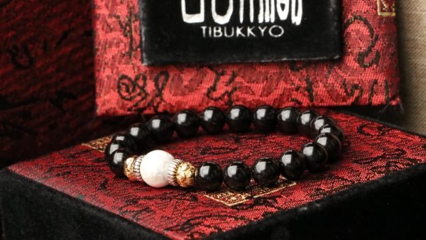 TIBUKKYO台灣德榕藏品｜精品印尼料椰蒂8mm圓珠｜白松石｜蓮花造型黃銅隔珠