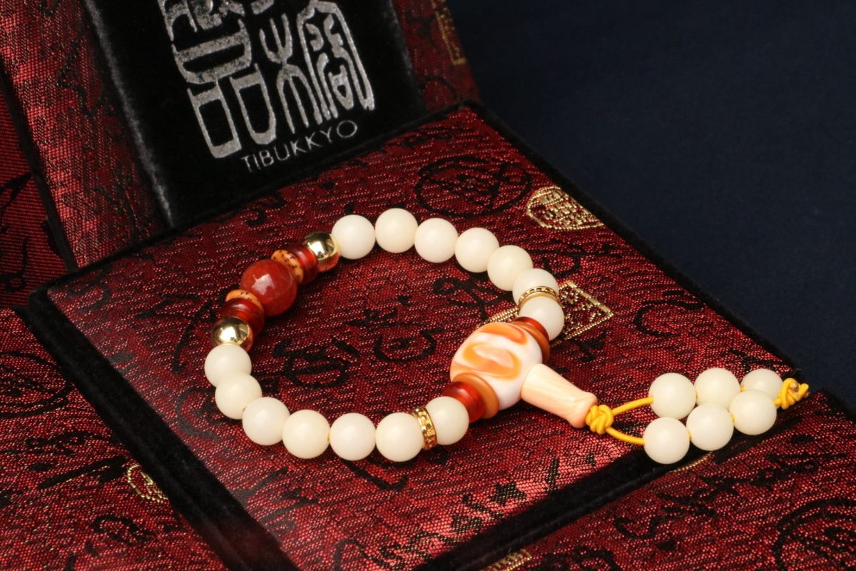 Taiwan Derong Collection｜High-throwing pure natural white jade Bodhi root hand beads 8mm round beads｜Natural Wanbaoluo Buddha head｜Carnelian spacer beads