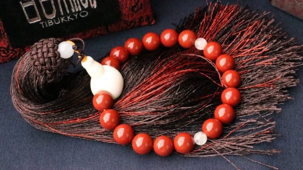 台湾大龍コレクション｜高級柿赤瑪瑙ビーズ10mm｜フルカラー＆肉厚｜原鉱無染ムーンストーン｜ラセットモデル｜トリダクナ仏頭