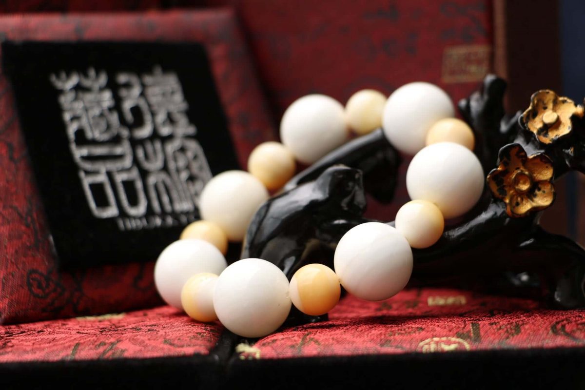 Taiwan Derong Collection｜Semi-Jade Tridacna Hand Beads 18mm Round Beads｜Filigree Tridacna