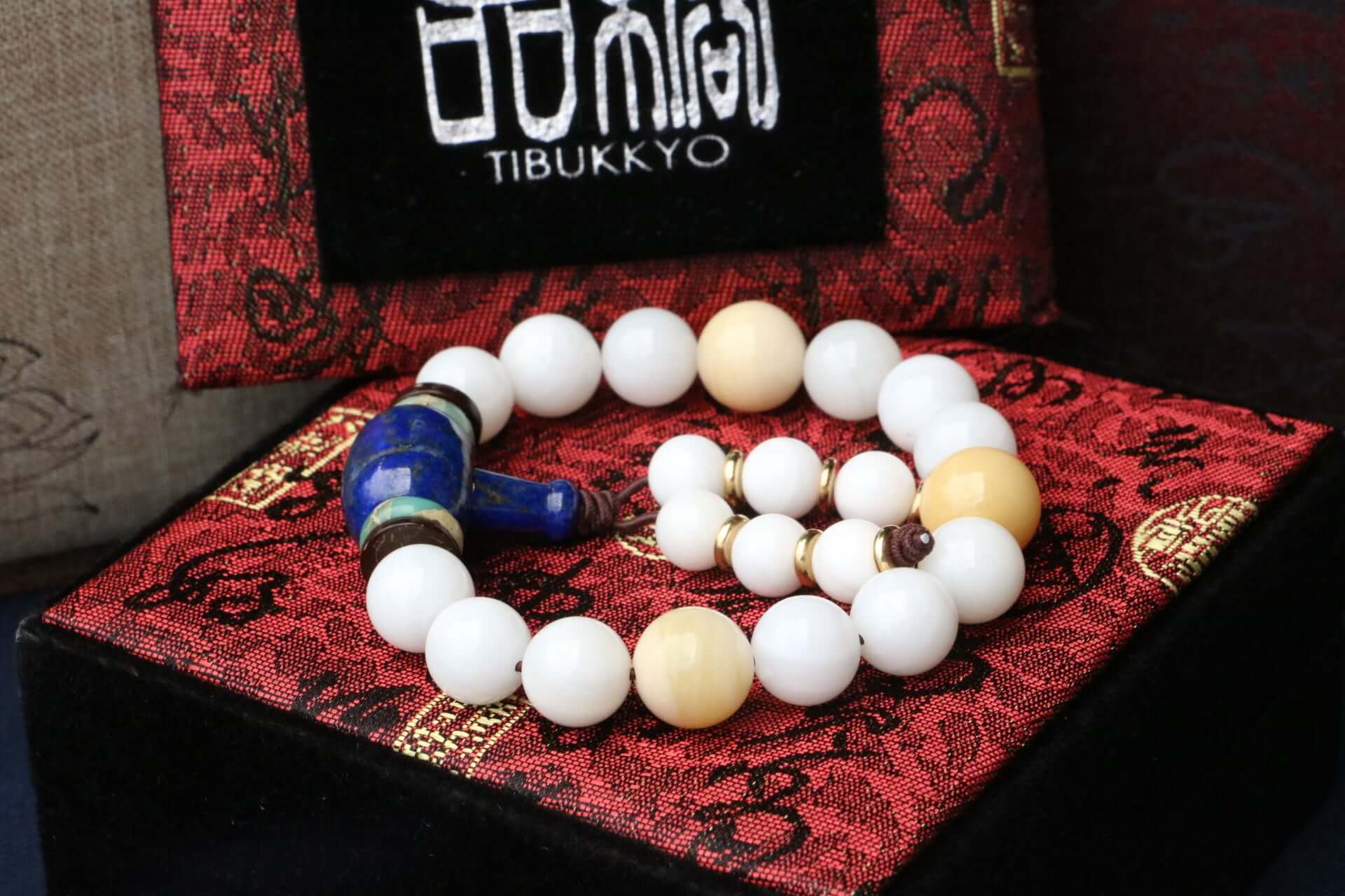 Taiwan Derong Collection｜Semi-jade clam hand beads 10mm round beads｜Original undyed lapis lazuli Buddha head