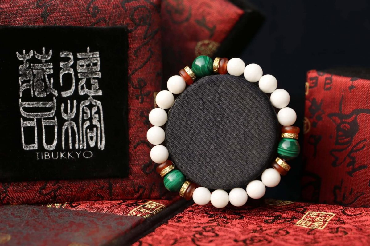 Taiwan Derong Collection｜Semi-Jade Tridacna Hand Beads 8mm Round Beads｜Raw ore non-dyed malachite