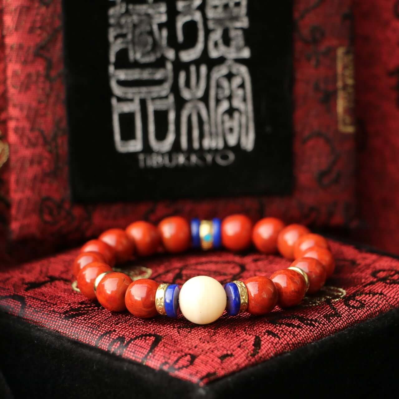 高品質天然南紅瑪瑙(油性光沢赤瑪瑙)8mmのネックレスチェリーレッド 