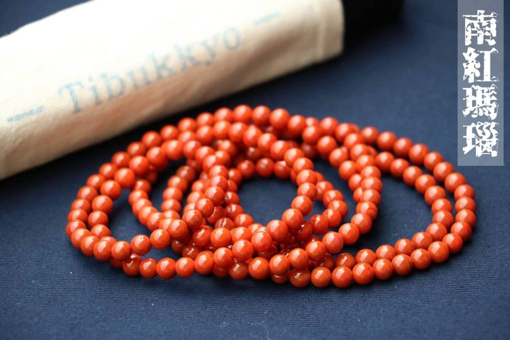 Taiwan Derong Collection｜Original ore undyed southern red agate 6mm round beads 108 pieces｜Full color full meat boutique persimmon red