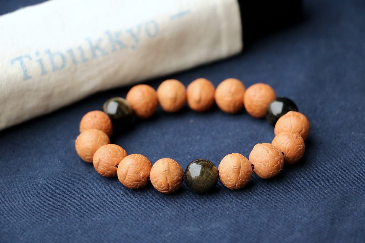 Taiwan Derong Collection｜Nepal orthodox phoenix-eyed Bodhi hand beads 12mm｜Original non-dyed gold obsidian