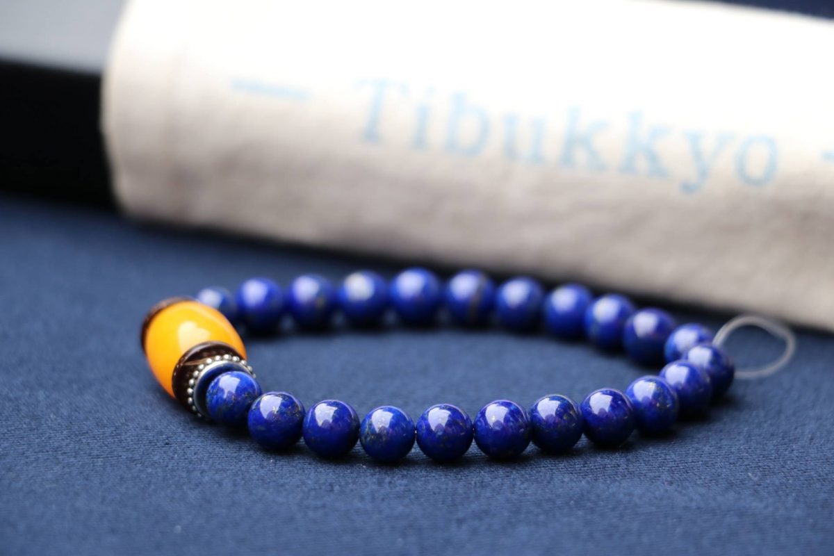 Taiwan Derong Collection｜Original ore non-dyed lapis lazuli hand beads 8mm｜Topaz chalcedony spacer beads