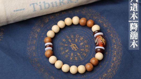 台灣德榕藏品｜新籽精工六道木降龍木8mm圓珠｜彩繪琉璃隔珠