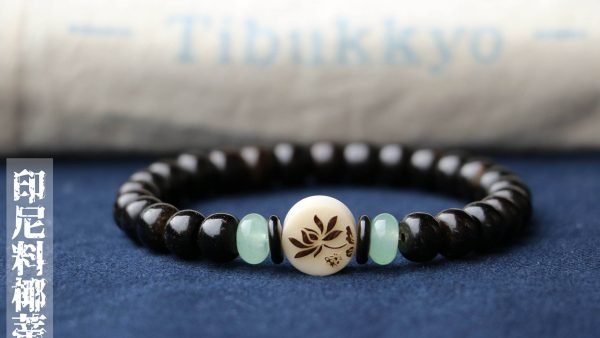 台灣德榕藏品｜精品印尼料椰蒂8x6mm桶珠｜白玉菩提根牌