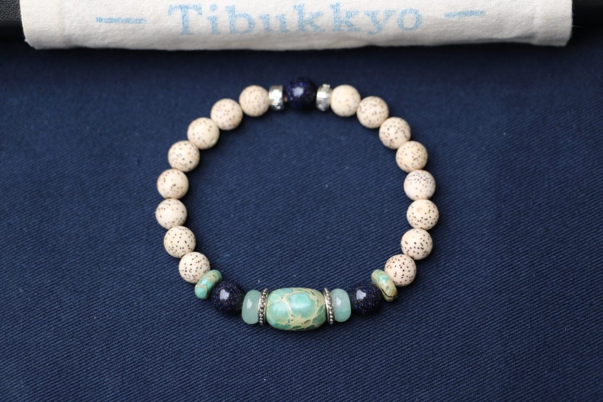 Taiwan Derong Collection｜3A+ Xingyue Bodhi Hand Bead 8mm Round Beads｜Original Undyed Emperor Stone Beads｜Blue Sandstone Beads