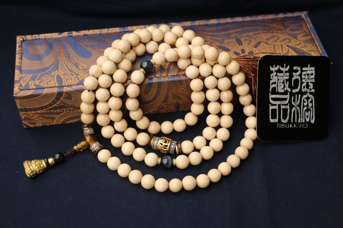 TIBUKKYO Taiwan Derong Collection｜Semi-Seiko New Seed Six Wooden 12mm Round Beads 108pcs｜Blue Tiger Eye Beads｜Customized Buddha Bead Design