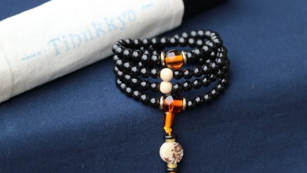 台灣德榕藏品｜精品印尼料椰蒂6mm108顆｜白玉菩提根雕刻牌｜茶色琉璃