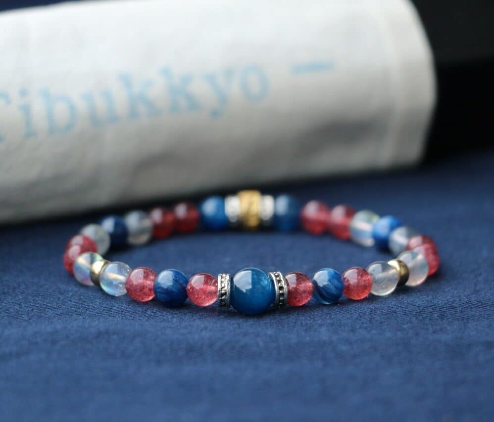 Taiwan Derong Collection｜Raw ore non-dyed ore multi-treasure hand beads 6mm round beads｜Kyanite｜Moonstone