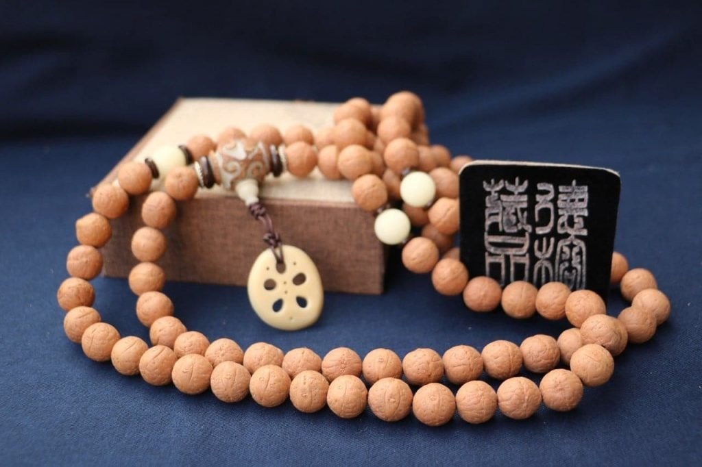 Taiwan Derong Collection｜Nepal Orthodox Hyacinth Bodhi 14mm108 pieces｜White Jade Bodhi Root Lotus Root Pendant