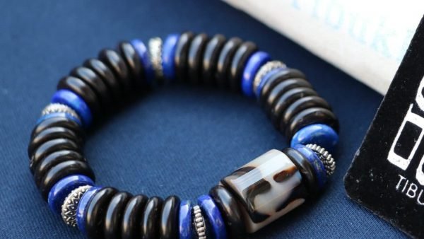 台灣德榕藏品｜無染色椰殼14x4mm藥片｜蠶絲瑪瑙桶珠