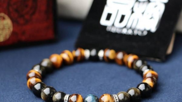 台灣德榕藏品｜原礦無染色金曜石8mm圓珠｜原礦無染色黃虎眼