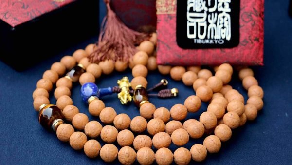 台灣德榕藏品｜尼泊爾正統鳳眼菩提14mm108顆｜蠶絲瑪瑙｜青金石佛頭｜黃虎眼隔珠