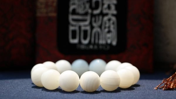 台灣德榕藏品｜冰透級全玉化硨磲手珠12mm圓珠｜素珠