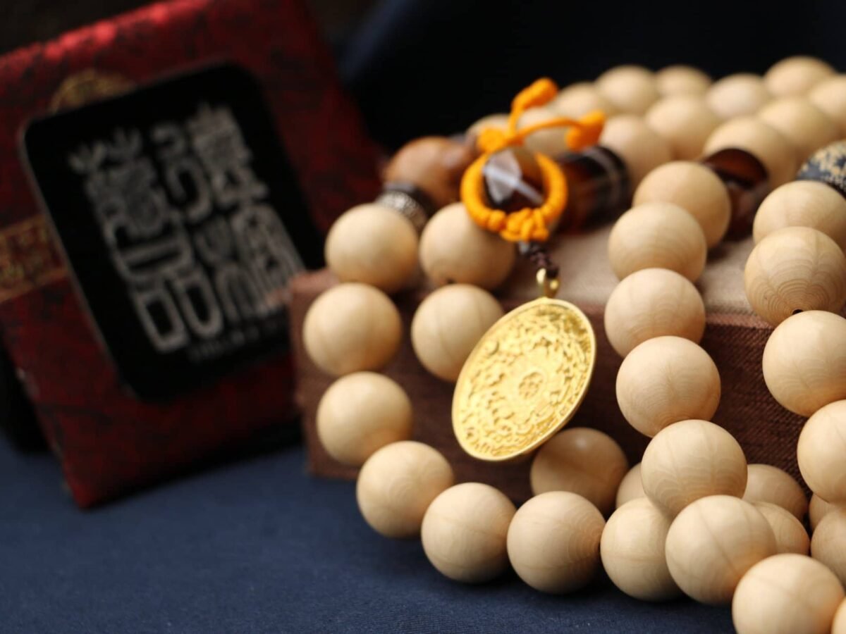 黃銅九宮八卦牌｜精工新籽六道木12mm圓珠108顆｜降龍木