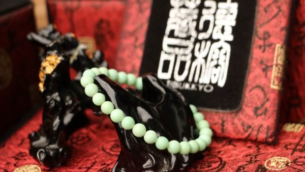 台灣德榕藏品｜精品綠料緬甸黃玉手珠 6mm圓珠