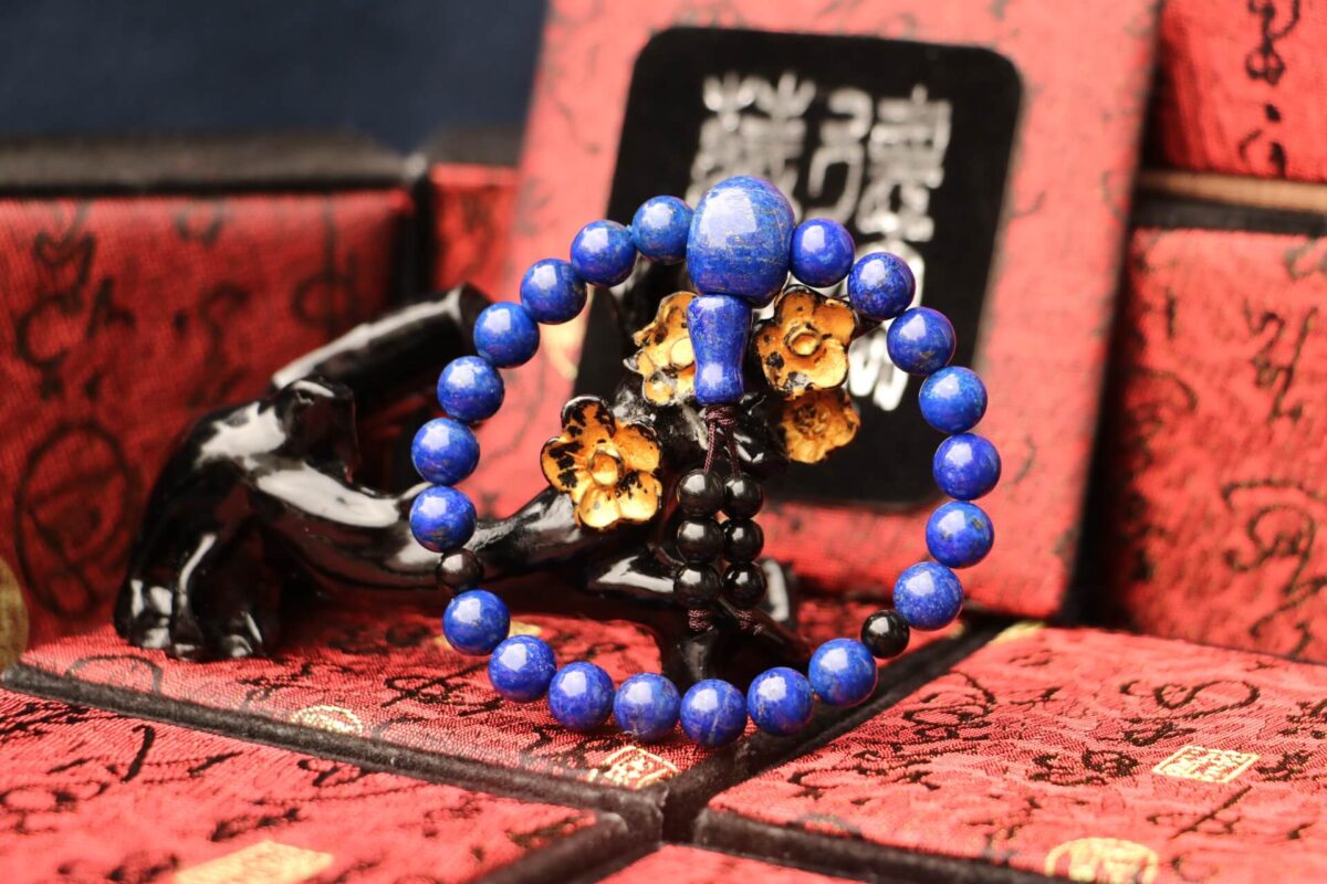 Taiwan Derong Collection｜Original undyed lapis lazuli hand beads 6mm｜Obsidian disciple beads