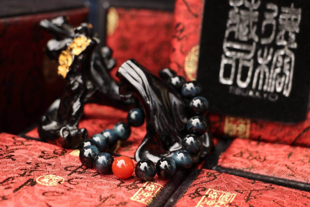 Taiwan Derong Collection｜Original undyed blue tiger eye stone hand beads 10mm｜Carnelian beads