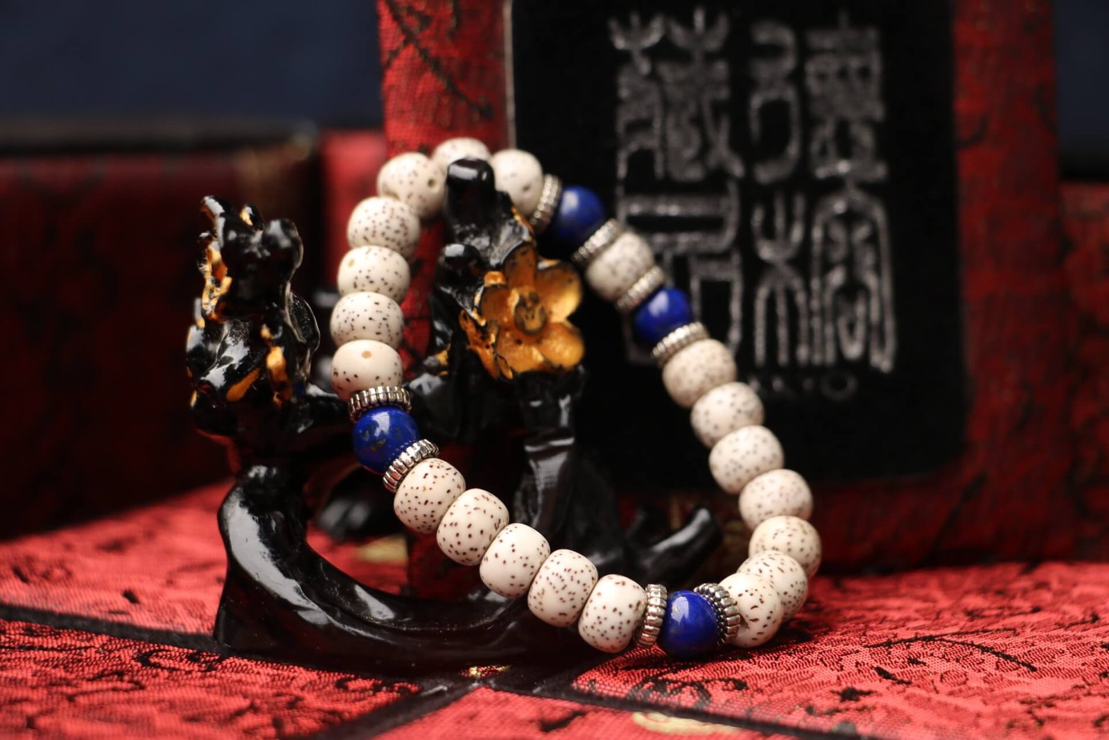 Bodhisattva Bracelet- Turquoise with Tibetan Agate Bead