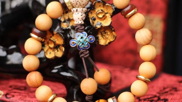 台灣德榕藏品｜太行崖柏手珠8mm圓珠｜星月菩提佛頭