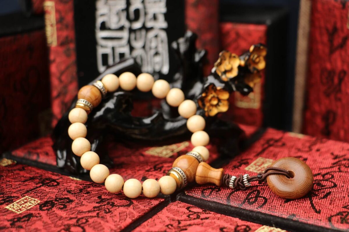 TIBUKKYO Taiwan Derong Collection｜New Seed Six Wood Hand Beads 8mm Round Beads｜Ping An Buckle