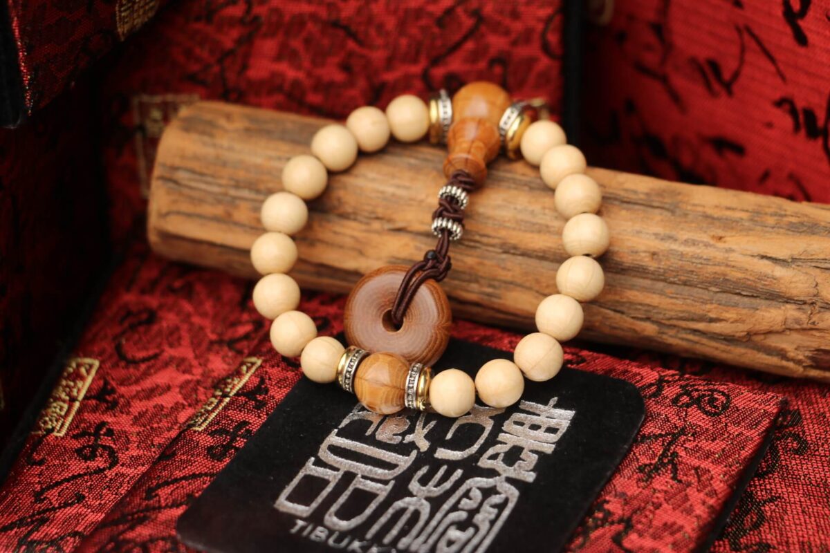 TIBUKKYO Taiwan Derong Collection｜New Seed Six Wood Hand Beads 8mm Round Beads｜Ping An Buckle