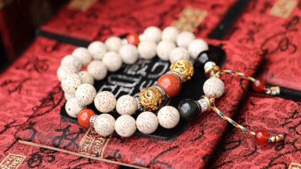 台灣德榕藏品｜星月菩提10mm圓珠27顆手持型｜南紅瑪瑙｜伸縮結