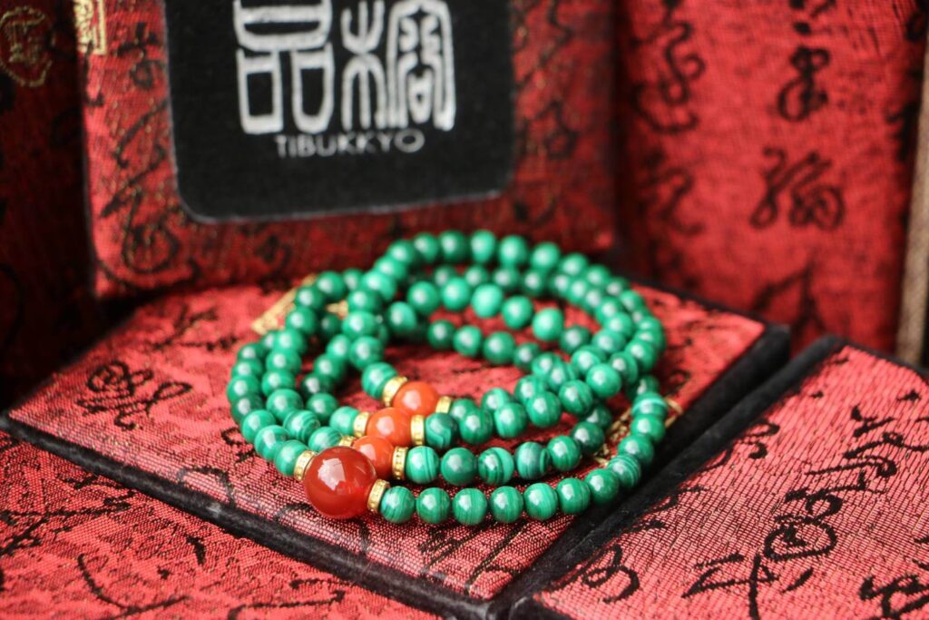 Taiwan Derong Collection｜Raw ore non-dyed malachite 6mm108 pieces｜South red agate beads