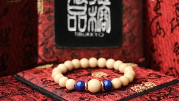 TIBUKKYO台灣德榕藏品｜新籽六道木手珠8mm圓珠｜原礦青金石隔珠