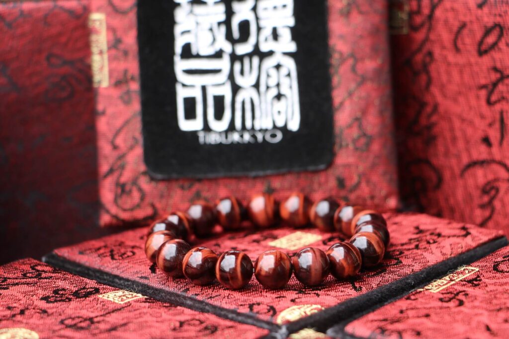 TIBUKKYO Taiwan Derong Collection｜Raw ore non-dyed red tiger eye stone hand beads 10mm｜Plain beads