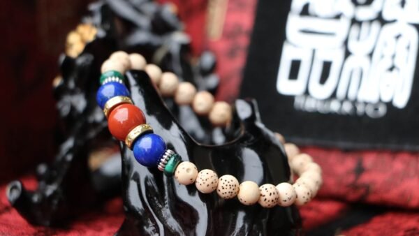 台灣德榕藏品｜精品星月菩提手珠6mm｜南紅瑪瑙｜青金石隔珠