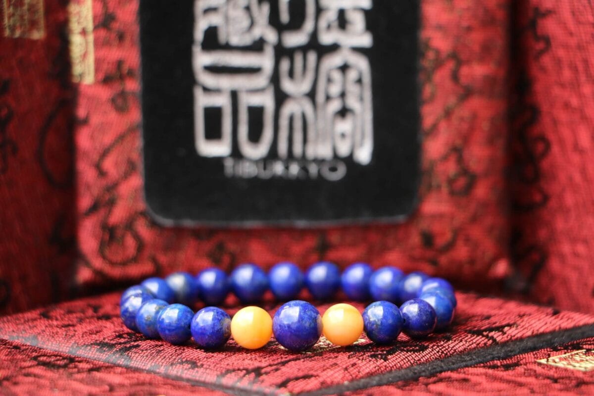 Taiwan Derong Collection｜Original undyed lapis lazuli hand beads 8mm｜Myanmar topaz beads