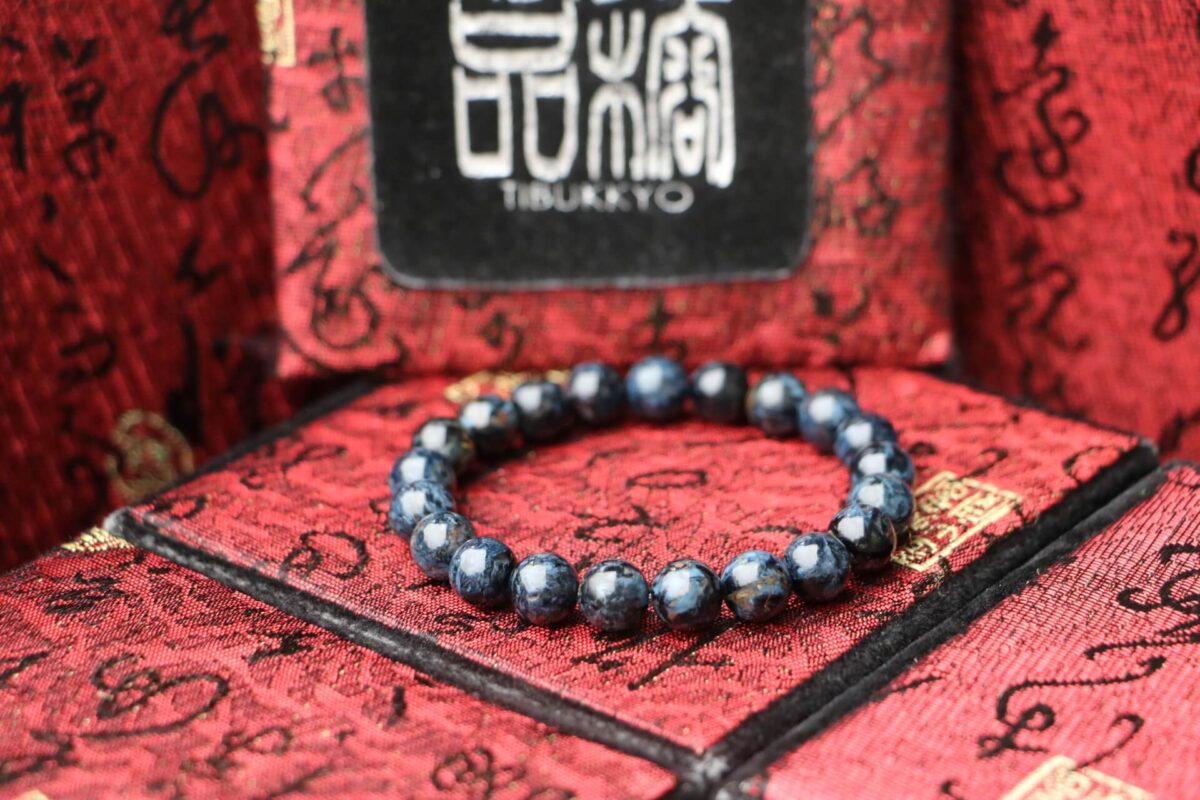 Taiwan Derong Collection｜Original undyed blue Peter stone hand beads 8mm｜Plain beads