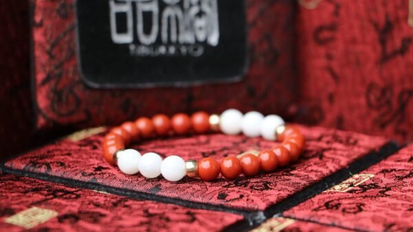 TIBUKKYO台灣德榕藏品｜精品南紅瑪瑙手珠6.5-7mm｜滿色滿肉｜硨磲隔珠