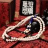 台灣德榕藏品｜星月菩提108顆6mm圓珠｜黑曜石｜藍琉璃佛頭