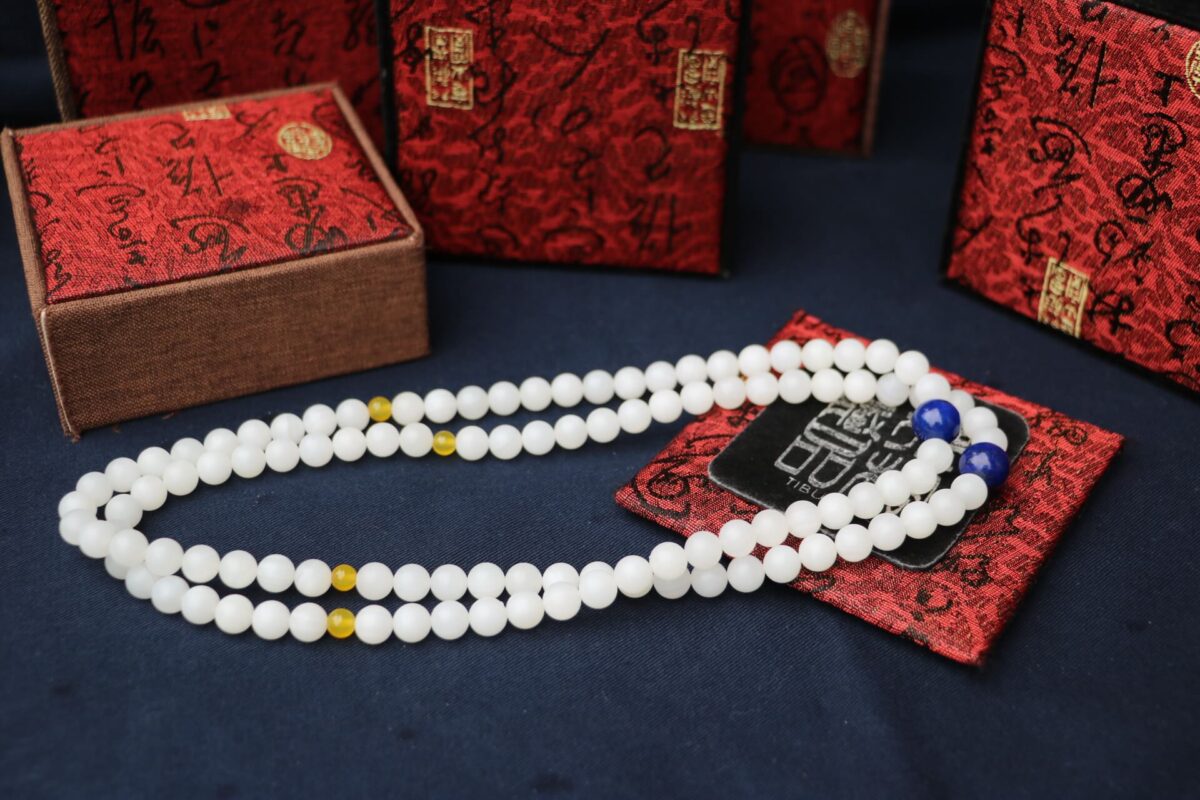 Derong Collection, Taiwan｜108 8mm round beads of ice-permeable full-jade clams｜Lapis｜Toplastus chalcedony beads